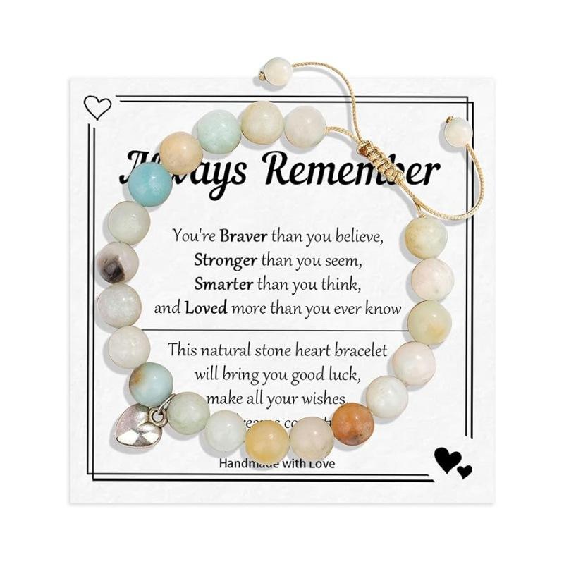 JYL TS Bracelet Ladies Elastic  Heart Charm Festival Gift Attracts Love & Joy