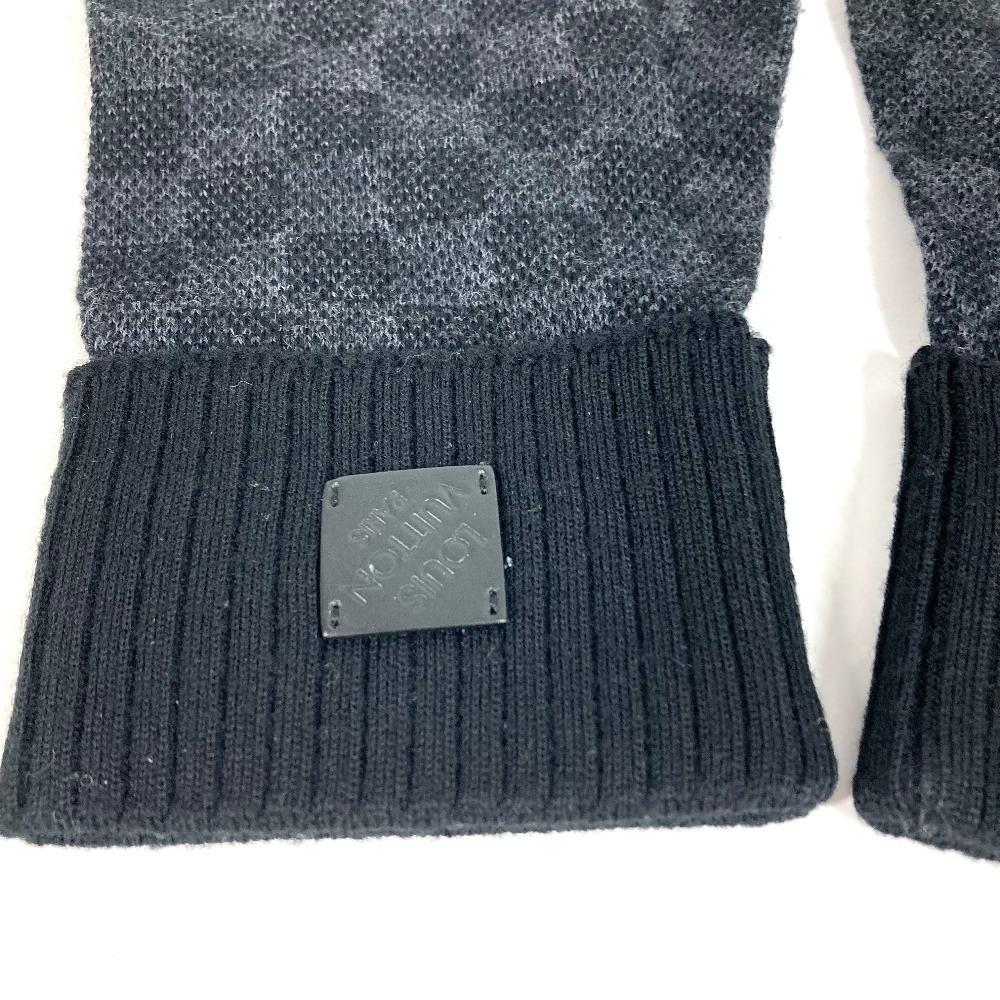 Louis Vuitton M77992 Damier Graphite Globe Neo Petit Damier Glove Wool Black