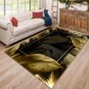 Domowy Dekoracyjny Wzór Liści Cyfrowy Nadruk Zmywalny Antypoślizgowy Spód z Kropkami Nowej Generacji Dywan i Chodnik do Salonu, Sypialni, Przedpokoju