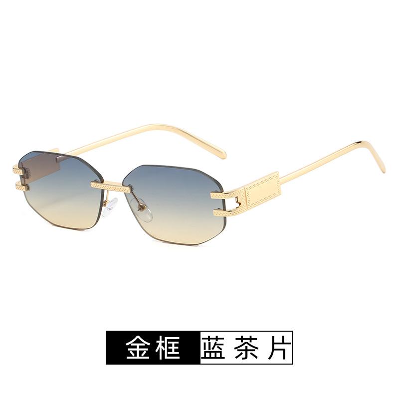 

Rimless Sunglasses Rectangle Fashion Popular Women Men Shades Small Square Sun Glasses For Female Frameless Eyeglasses Uv400
