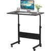 Mobile Laptop Computer Desk Cart Height Adjustable Laptop Table Desk with Wheels Rolling Laptop Stands Sofa Side Table Portable Tray Table for Couch