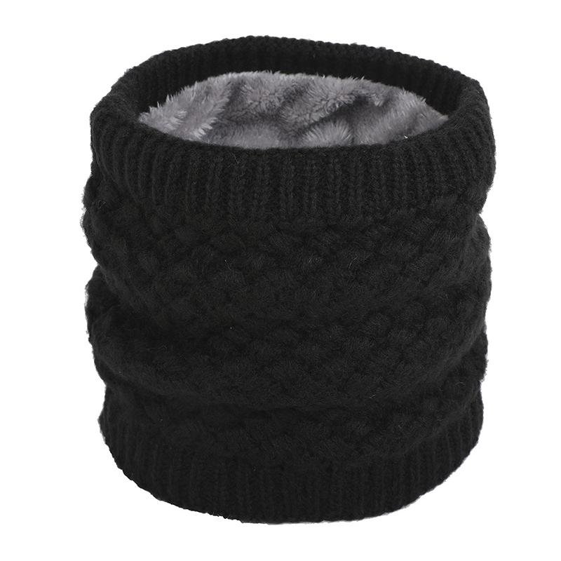 Winter Women Knitted Scarf Solid Fleece Snood Scarves Lady Warm Faux Fur Thick Unisex Neck Scarfs Ring Ski Climbing Scarf