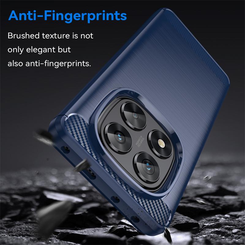 Silicone Anti-fall Brushed Shell For Xiaomi Redmi Note 14 Pro 4G 5G Note14Pro Plus Case Carbon Fiber Protect Cover for Redmi 14C