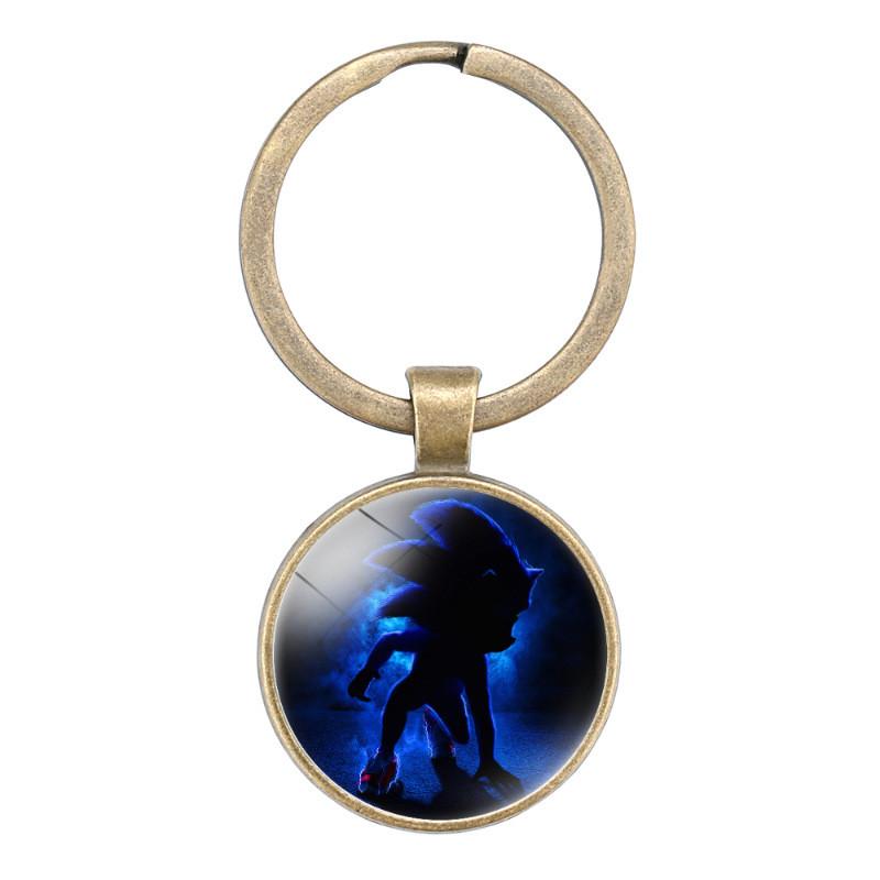 Sonic The Hedgehog Time Stone Keychain Cartoon Style Key Accessory Mix Material