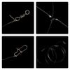Línea de Carbono 2Juegos Simple Doble 100cm/140cm Leader para Pesca de Calamar Ika Metal Jigs para Calamar Accesorios de Pesca en Mar para Pescadores
