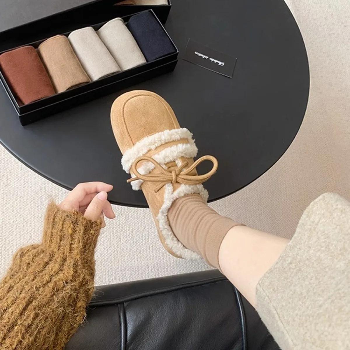 Женские светло-желтые винтажные бархатные туфли Boken 2024 года — фото 5