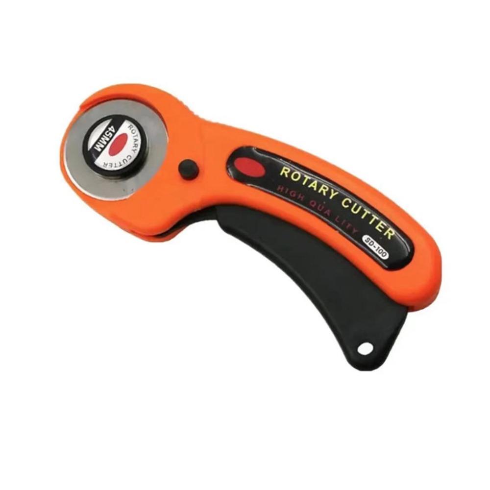 

Нож для ковров, плоский кожаный ремешок, лезвие 45 мм, колесный нож, фрезерная плита SD-100, ручная плита для ткани для одежды, инструменты для ткани для одежды оранжевый