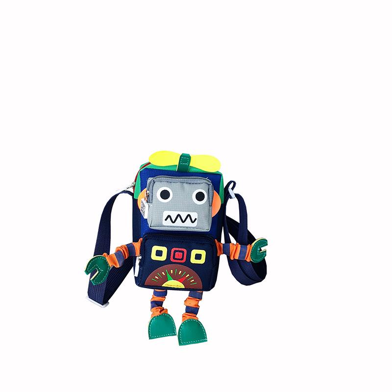 

Личность мультфильм робот холст монет кошелек креативный милый плюшевый сумка через плечо странный мальчик и девочка мобильный телефон сумка