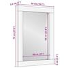 VidaXL Bathroom Mirror 50x2.5x70 Cm Solid Mango Wood, Mirror, Vanity Mirror, Hanging Mirror 4017823