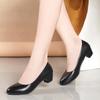 Stewardess work shoes women's black high-heeled soft-soled comfortable work leather shoes civil servant interview professional single shoes