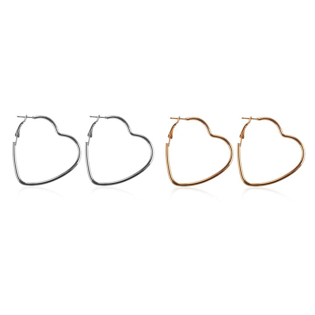 Neue Mode Hohle Pfirsichherz Ohrringe Plattierte Ornamente Einfache Hängeohrringe Für Frauen Kupferschmuck