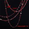 Red Beads Crystal Stone Chains 1Meter Tassel Chain Fashion Copper Chain  for Necklaces Bracelets