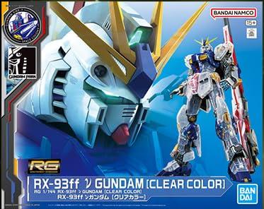 BANDAI RG 1/144 GUNDAM SIDE-F Exclusive RX-93ff Nu Gundam [Clear Color] Mobile Suit Gundam: Char's Counterattack