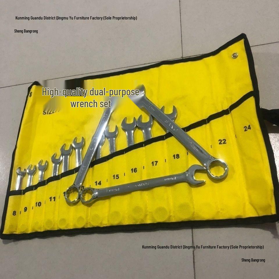 14-teiliges Maul-/Ringmaulschlüssel-Set mit Hängetasche für Mechaniker