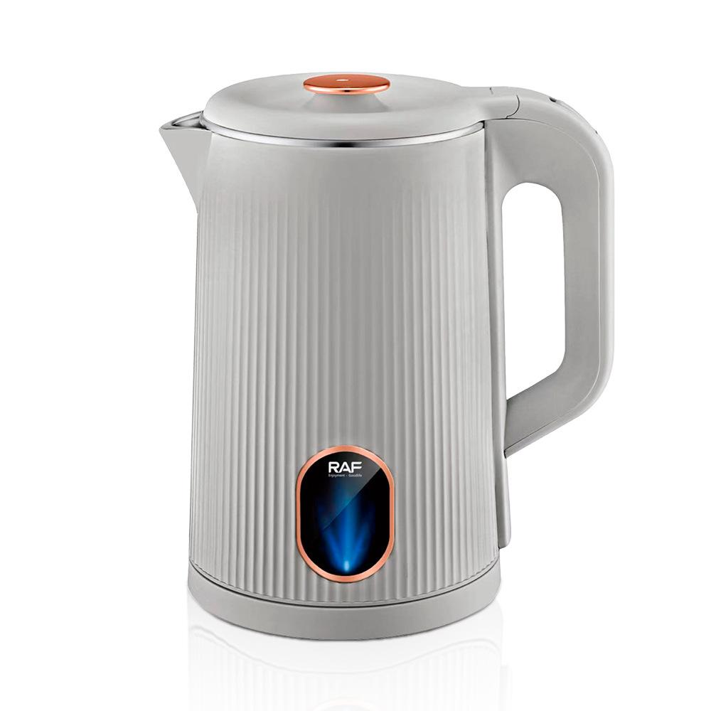 European Standard 2L Electric Kettle, Household Striped Design, Electric Kettle with Heat Retention, Water Boiler
