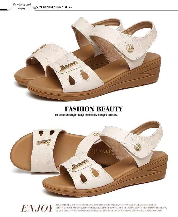 Sandálias de Plataforma Femininas Versáteis da Moda 2025: Sola Macia Antiderrapante para Estilo de Verão