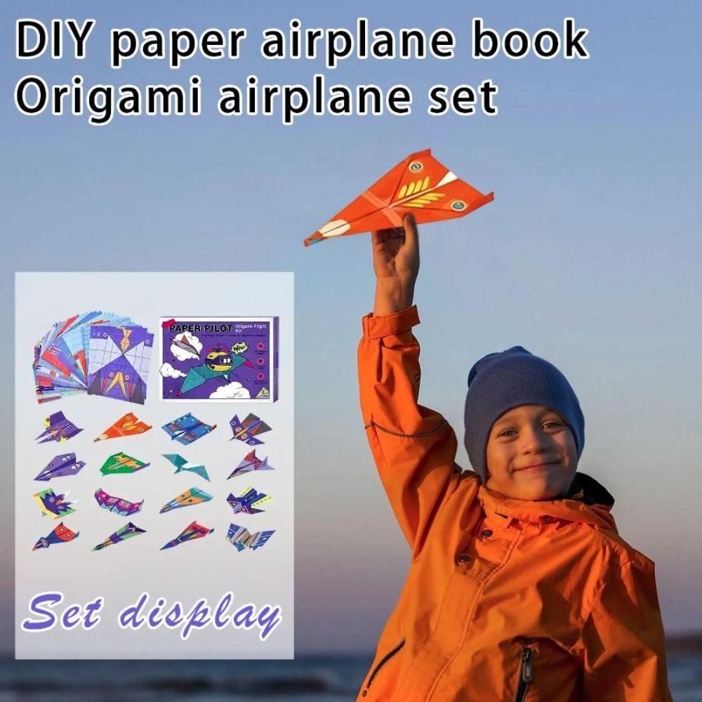 Montessori Handmade Airplane Origami Paper Versatile Paper Aircraft Toy  Kids Toddlers Children