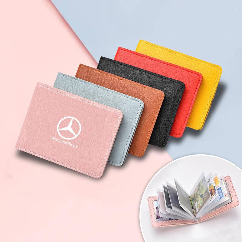 Car Ten-card Driver License Cover PU Leather Car Driving Documents Case Credit Card Holder For Mercedes Benz W210 W211 W212 W221 QC1