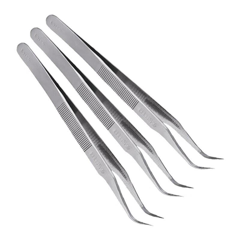 Shida Bent Tip Long Tweezers 175mm