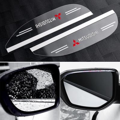 Car Transparent Back Rain Eyebrow Cover Auto Rearview Mirror Rain Shade For Ralliart Lancer Outlander Colt L200 ASX