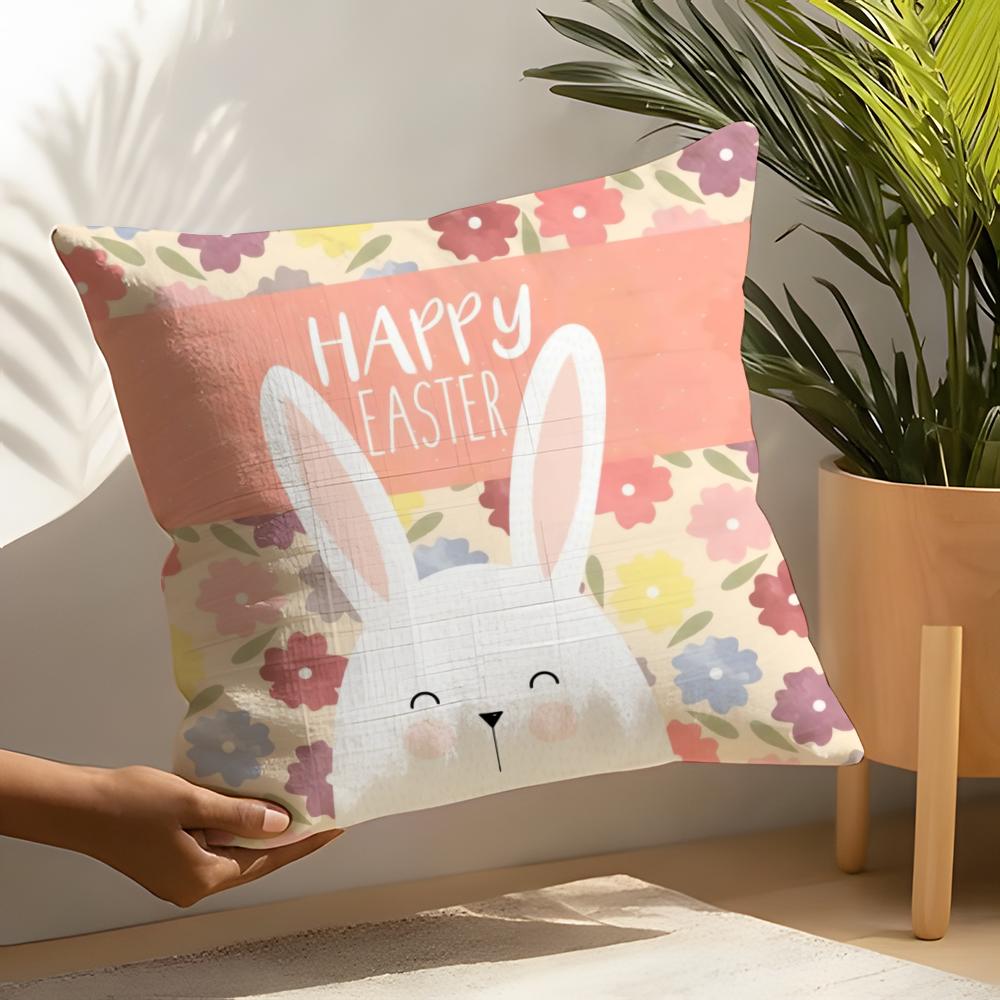 Easter Pillow Case Linen Cushion Covers For Decorative Sofa Home Pillows Case Car Chair Pillows Cases