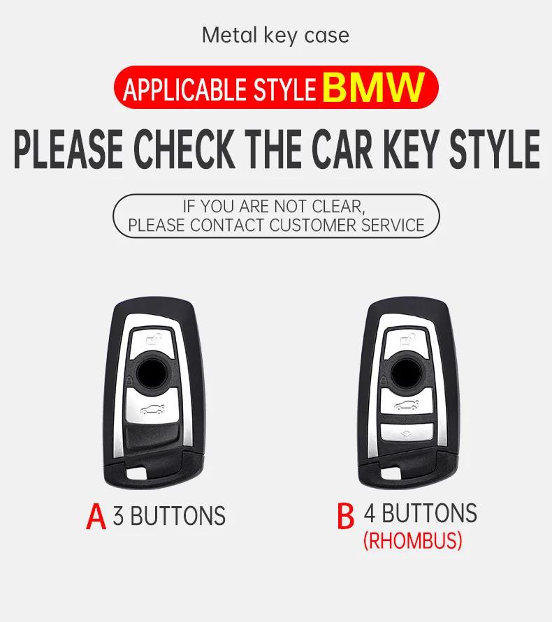 Moulures Intérieures Voiture Alliage de Zinc Couvercle Porte-Clés Pour BMW F30 F20 F10 F18 F22 F01 X3 X4 F06 F02 M3 M5 Protecteur Porte-Clés Auto
