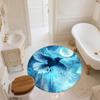 Moonlight Animals  Round Area Rug,Carpet Rug for Living Room Bedroom Sofa Playroom Decor,Non-slip Floor Mat