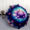 1 PC Automatic Folding Umbrella - Mandala Lotus Pattern, Portable & Foldable Design with 8 Ribs, Christmas Birthday Gifts