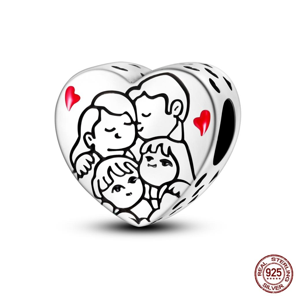 New In MotherS Day Copper Charm Mom Mother Family Charm Bead Fits Genuine Bracelets DoItYourself Woman Jewellery Gifts