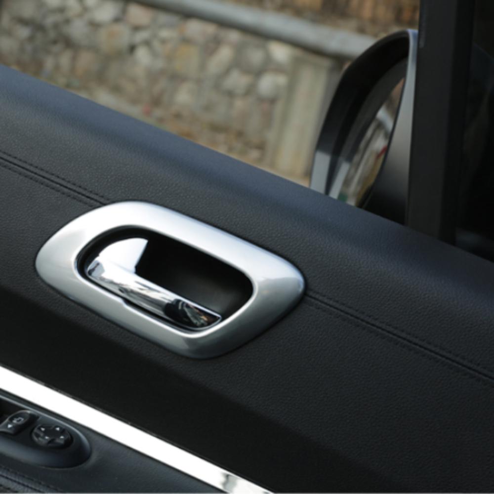 Auto Innen Türgriff Abdeckung Aufkleber für Peugeot 3008 2013 2014 2015 ABS Kohlefaser Verkleidung Aufkleber 4 Stück/Set Zubehör