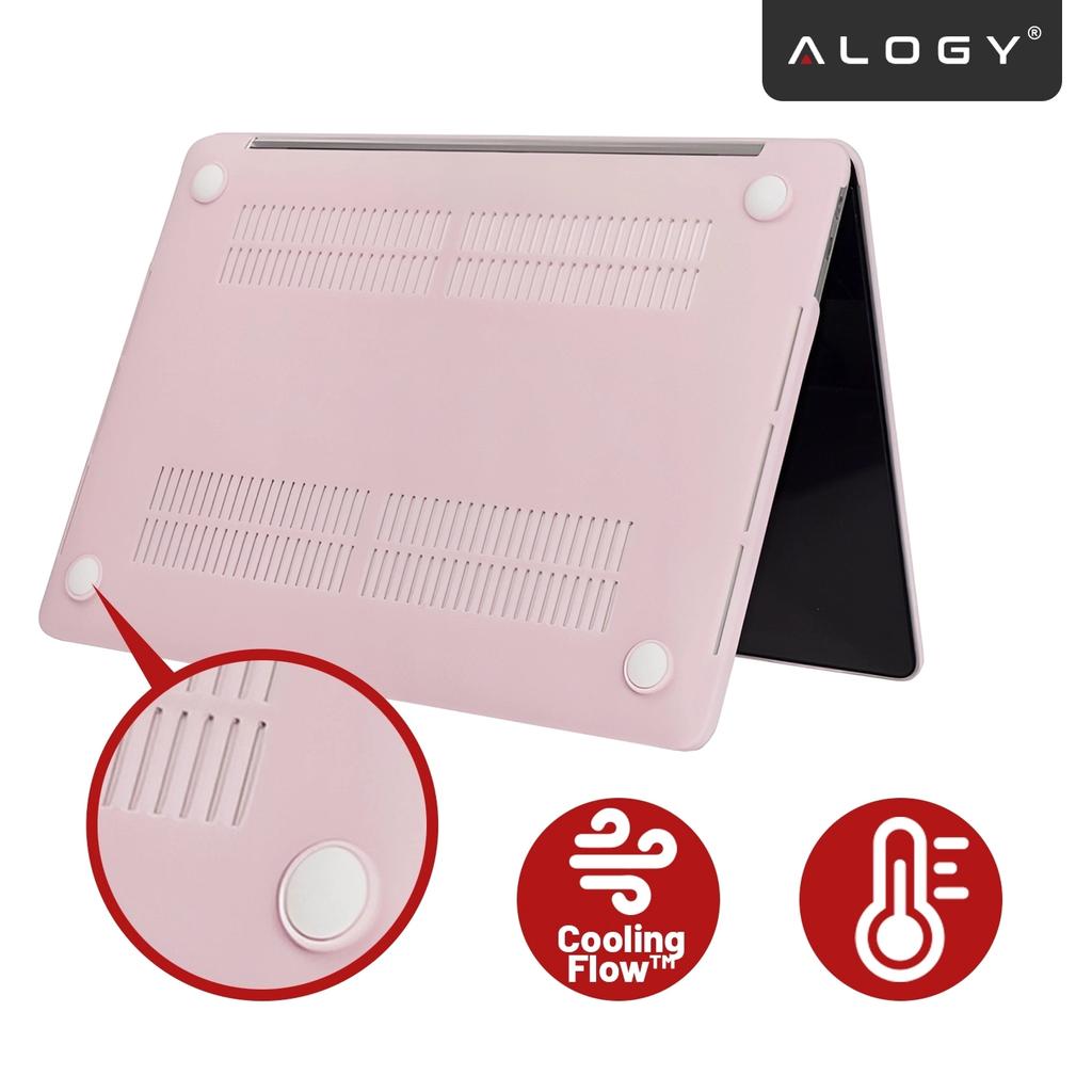 Etui Do Apple Macbook Pro 14 2021-2024 (M1/M2/M3/M4) - Elastyczna, Matowa Obudowa Ochronna, Lekka I Odporna - Alogy Airguard™ Różowy