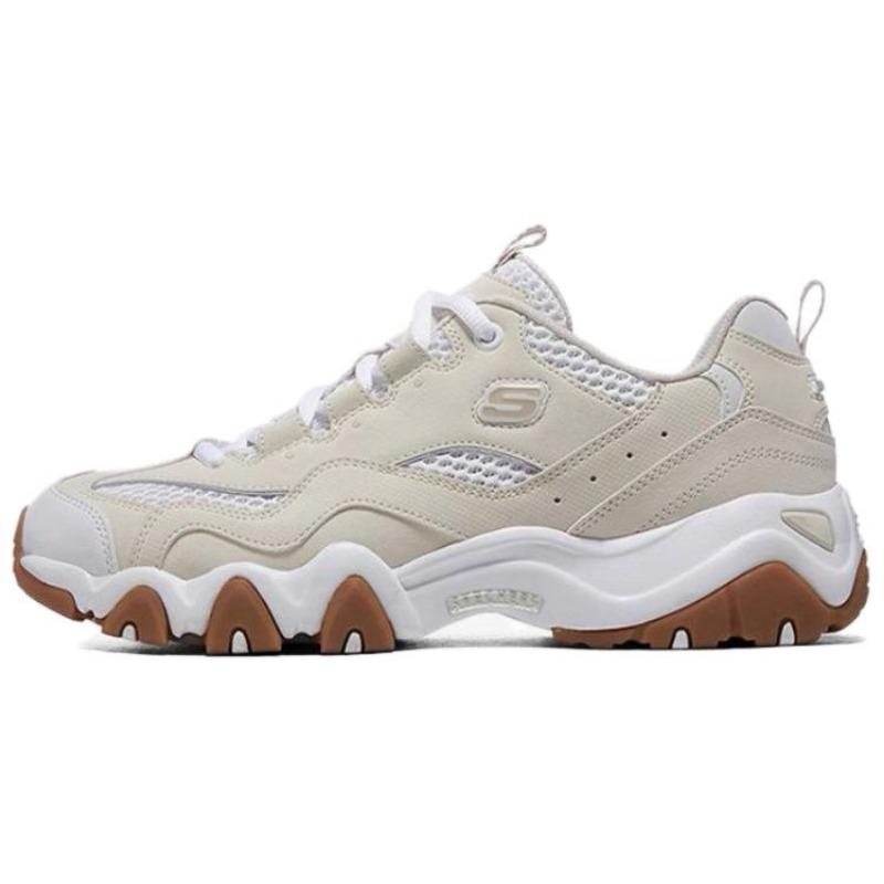 Skechers D LITES 2.0 Women Synthetic Mesh Low Panda Chunky Sneakers 896210-NAT 35