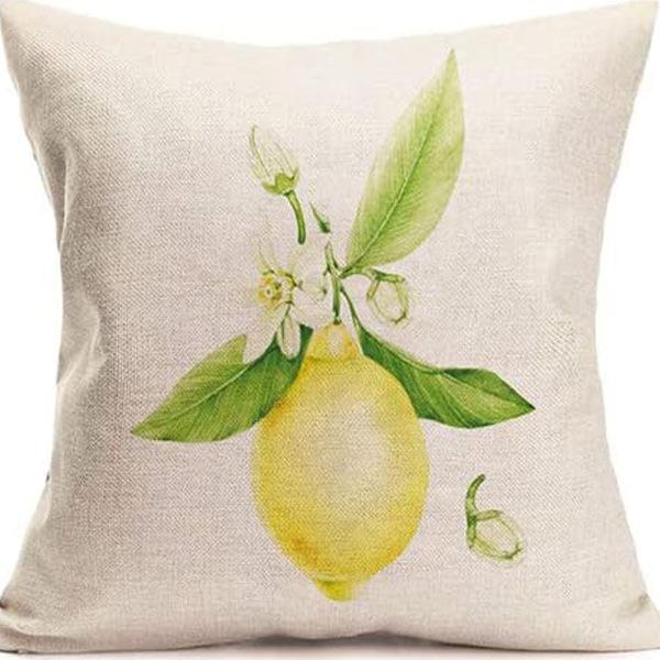 New Nordic Linen Pillowcase Summer Fruit Print Pillowcase Sofa Cushion Cover Home Furnishing