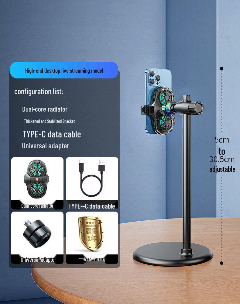 2024 Stolní držák na telefon pro živé vysílání a fotografování z nadhledu - Kompatibilní s Douyin a dalšími