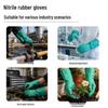 Guanti Industriali Verdi in Nitrile: Resistente a Olio, Acidi e Alcali, Addensato e Resistente all'Usura per Protezione Chimica
