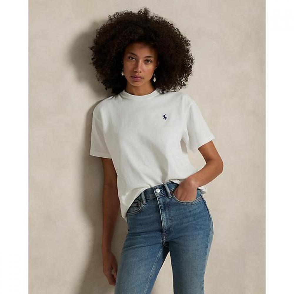 Polo Ralph Lauren Women Cotton Jersey Crewneck Tee  Wmpoknincu21056100 XS