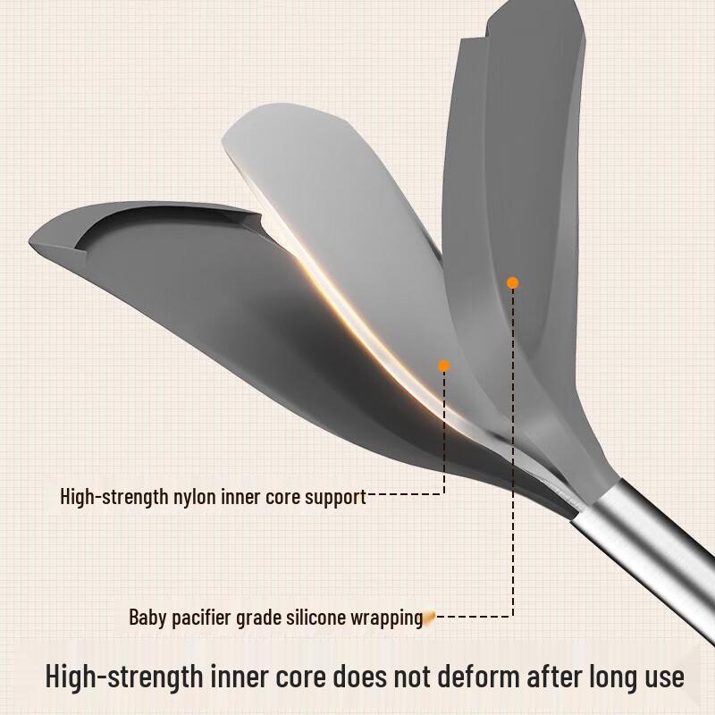 Cuidahuang Wooden Handle Silicone Ladle