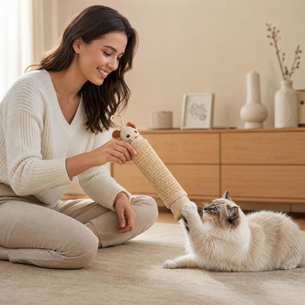 Scratching with Toy for Indoor Cats, Climbing and Playing
