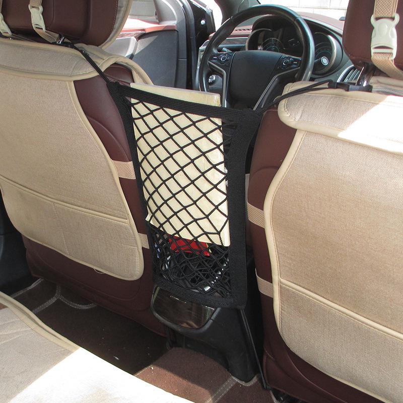 Car Seat Back Storage Net Organizer - Hanging Partition Bag for In-Car Use