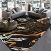Moderní černý mramorový koberec do obývacího pokoje Luxusní Koberec do velké koupelny Absorpční protiskluzová rohož do ložnice Rohožka Interiér domu