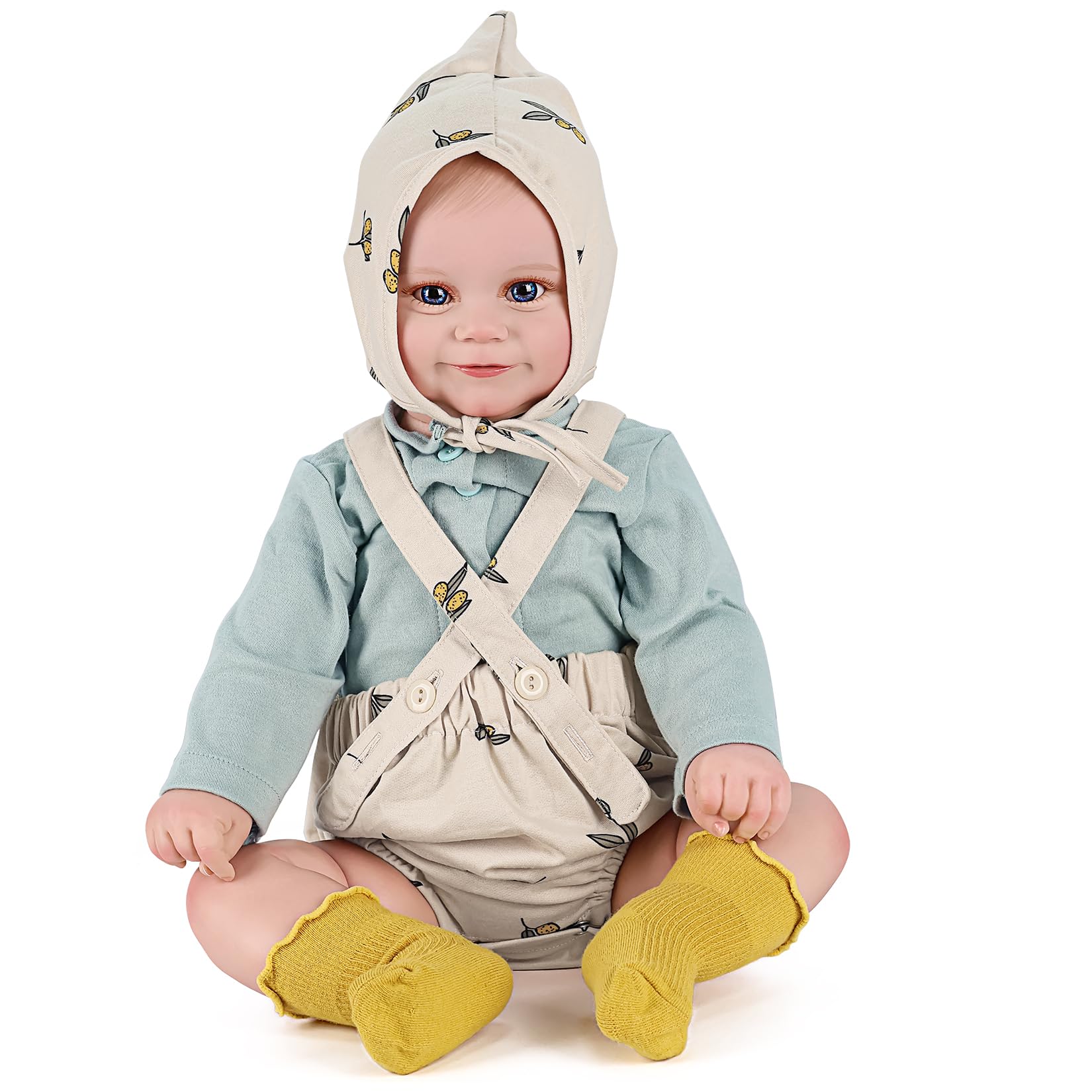 

ROERHE Кукла Реборн Виниловая Кукла Младенец Реалистичная Кукла Мальчик Тканевое Тело Реалистичная Кукла Новорожденный 40СМ Практика Ухода за Ребенком Подарок Куклотерапия