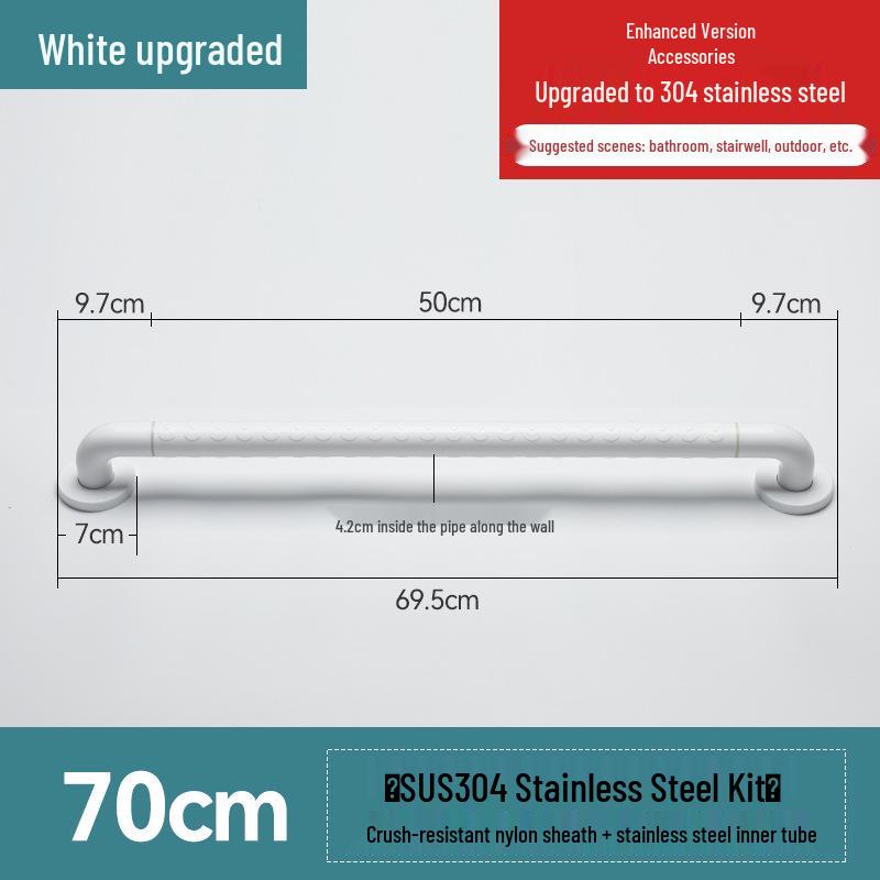 Stainless Steel Bathroom Handrail for Disabled, Elderly, and Pregnant Women