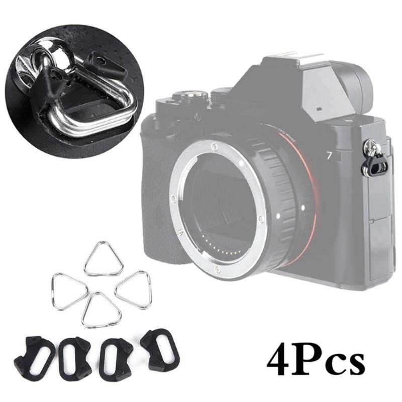 4Pcs Camera Strap Conversion  Metal Triangle Shoulder Strap Connection Buckle Camera Buckle Replacement