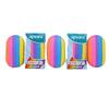 Apsara Stripes Coloured Eraser Pack of 10 Soft Gentle Smudge-Free Erasing for School Art Office Use Drawing Tools