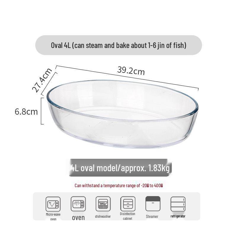 High-Temperature Resistant Rectangular Borosilicate Glass Baking Dish