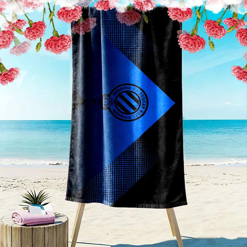 Asciugamano da Spiaggia Stampato Club Brugge K.V, Asciugamano Grande Morbido ad Asciugatura Rapida per Spiaggia Campeggio Nuoto