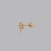 Youngglow 14k Cross Sparkle Piercing Earrings