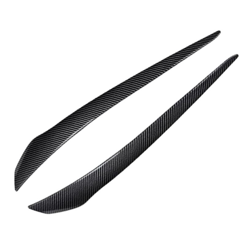 2 Stück Scheinwerfer Augenbraue Augenlid Abdeckung Zierleiste ABS Kohlefaser Schwarz Aufkleber für BMW 3er Serie Coupé E92 E93 LCI 2010 2011 2012
