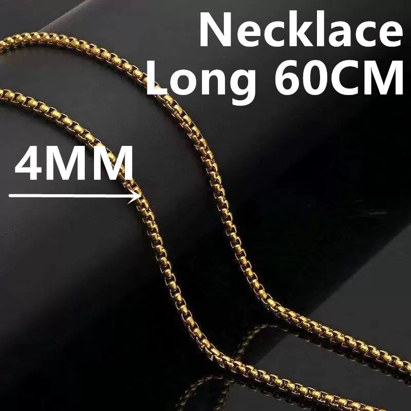 Andara 925 Silver Gold Plated 4mm Wide Square Chain Necklace Fashion Basic Choker Women Men Jewelry Gift