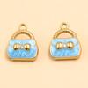 Gold-Enamel Double-Sided Stainless Steel Pendant with French-Style Beauty Accessories Design